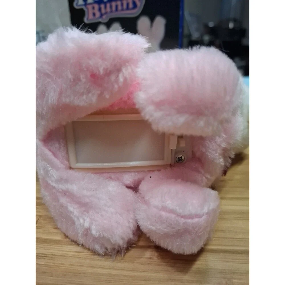 Vtg 1980s Hopping Bunny with Box! Battery Operated Animated Pink non-working